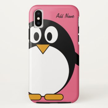 Cute Cartoon Penguin - Ipod Touch Iphone Xs Case by MyPetShop at Zazzle
