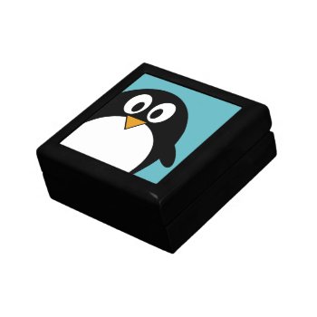 Cute Cartoon Penguin Jewelry Box by MyPetShop at Zazzle