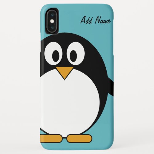 Cute Cartoon Penguin Kawaii Drawing iPhone XS Max Case