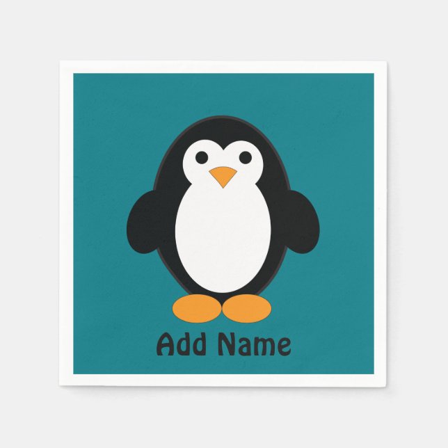 Cute Cartoon Penguin Napkins (Front)