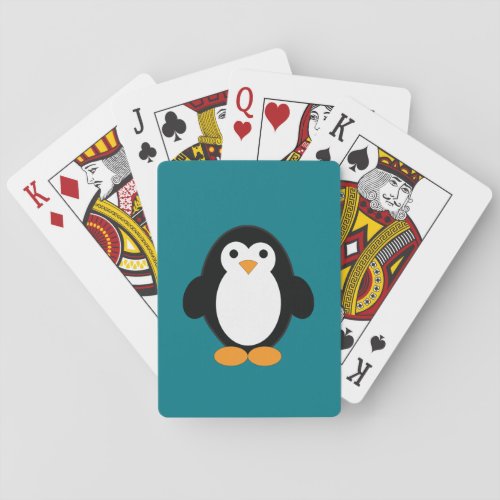 Cute Cartoon Penguin Poker Cards