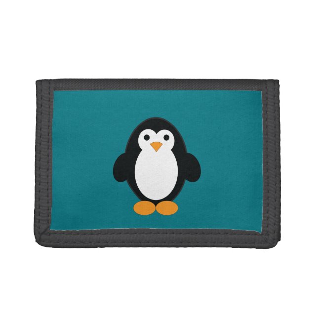Cute Cartoon Penguin Trifold Wallet (Front)