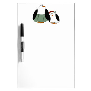 Cute Cartoon Penguins Dry-Erase Board
