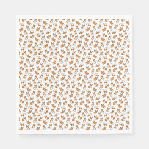 cute cartoon pet dog corgis pattern napkins