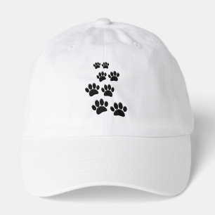 Cute Cartoon Pet Paw Trail Blck Hat