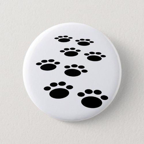 Cute Cartoon Pet Paw Trail Button