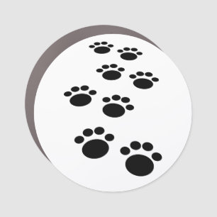 Cute Cartoon Pet Paw Trail  Car Magnet