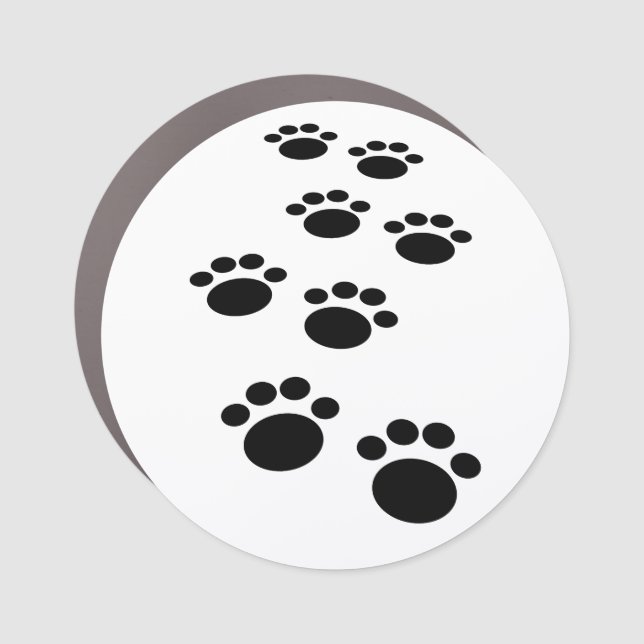 Cute Cartoon Pet Paw Trail  Car Magnet (Front)