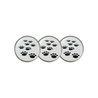 Cute Cartoon Pet Paw Trail Golf Ball Marker