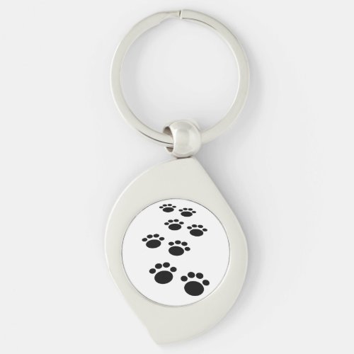 Cute Cartoon Pet Paw Trail Keychain