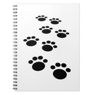 Cute Cartoon Pet Paw Trail Notebook