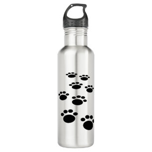 Cute Cartoon Pet Paw Trail Stainless Steel Water Bottle