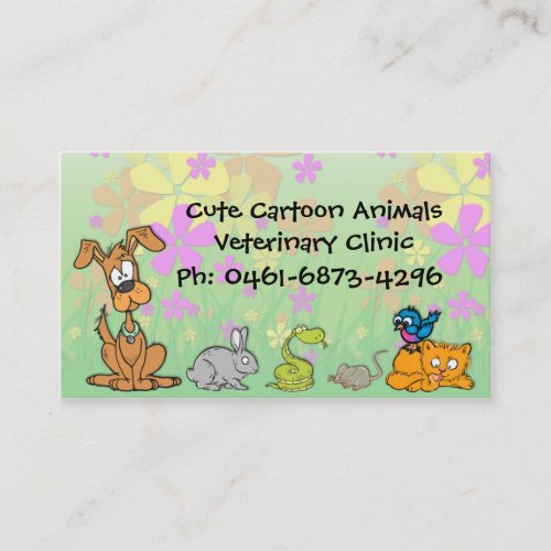 Cute Cartoon Pets Veterinary