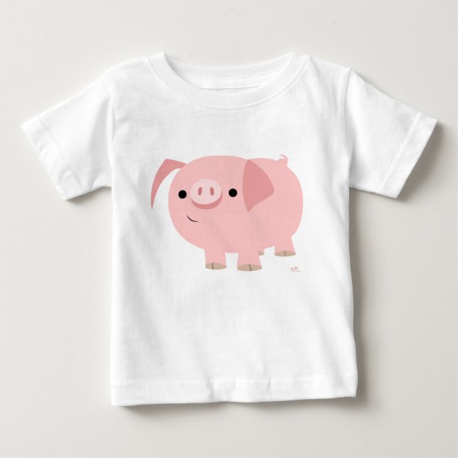 Cute Cartoon Pig Baby T-Shirt (Front)
