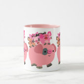 Cute Cartoon Pig Carrying Piglets Mug (Center)