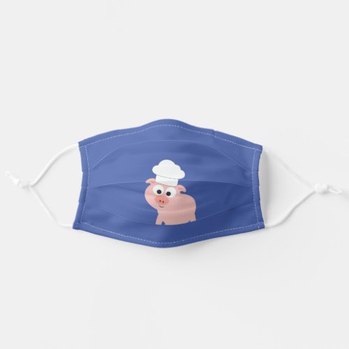 Cute Cartoon Pig Chef Adult Cloth Face Mask