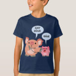 Cute Cartoon Pig Doctor and Patient Kids T-Shirts