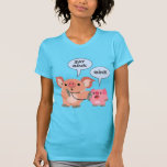 Cute Cartoon Pig Doctor and Patient Women T-Shirts