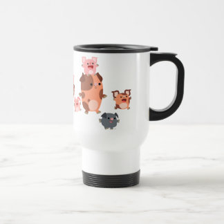 Cute Cartoon Pig Family Commuter Mug
