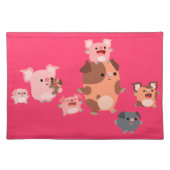 Cute Cartoon Pig Family Placemat (Front)