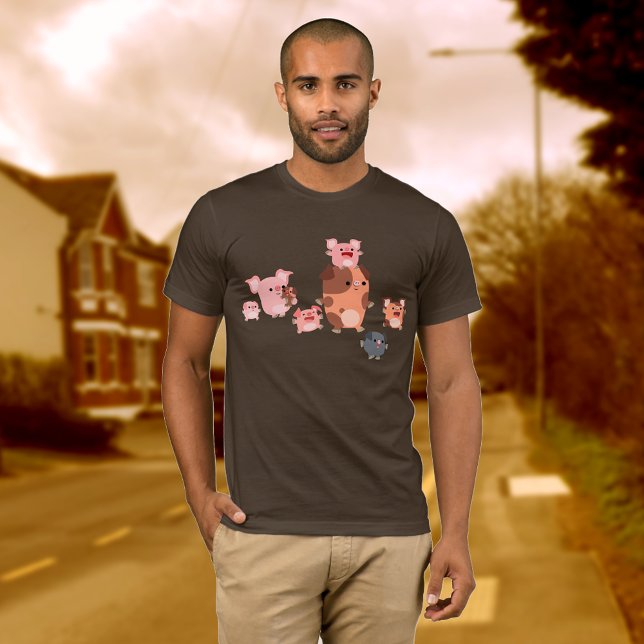 Cute Cartoon Pig Family T-Shirt (Creator Uploaded)