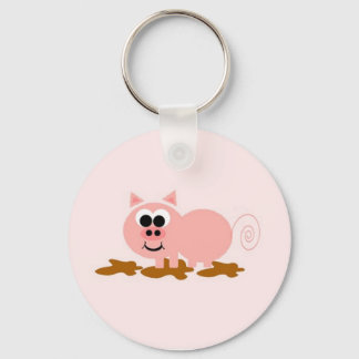 Cute Cartoon Pig Keychain