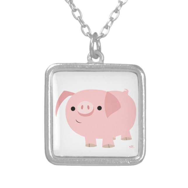 Cute Cartoon Pig Necklace (Front)