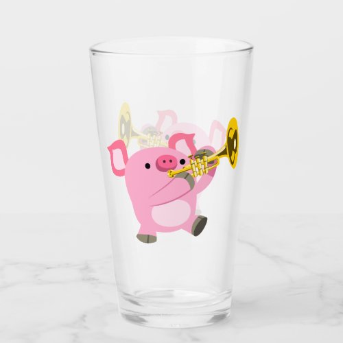 Cute Cartoon Pig Playing Trumpet Tumbler