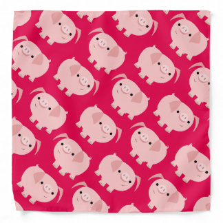 Cute Cartoon Pigs Bandana