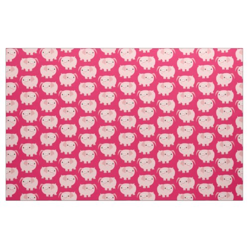 Cute Cartoon Pigs Fabric