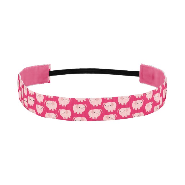 Cute Cartoon Pigs Hair Band Athletic Headband (Front)