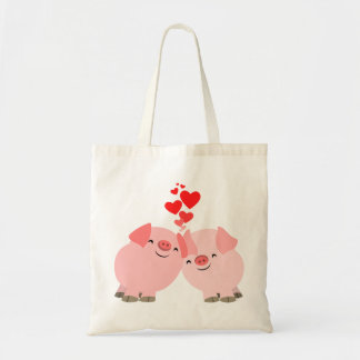 Cute Cartoon Pigs in Love Bag