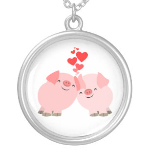Cute Cartoon Pigs Necklace