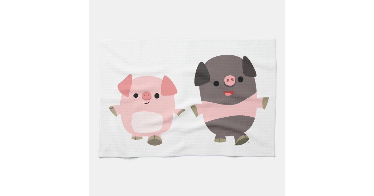 Microfiber Cute Hand Towels, Little Pig Towel Household And
