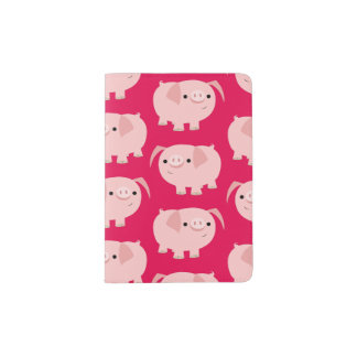 Cute Cartoon Pigs Passport Cover