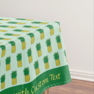 Cute Cartoon Pineapple Tropical Hawaiian Pattern Tablecloth