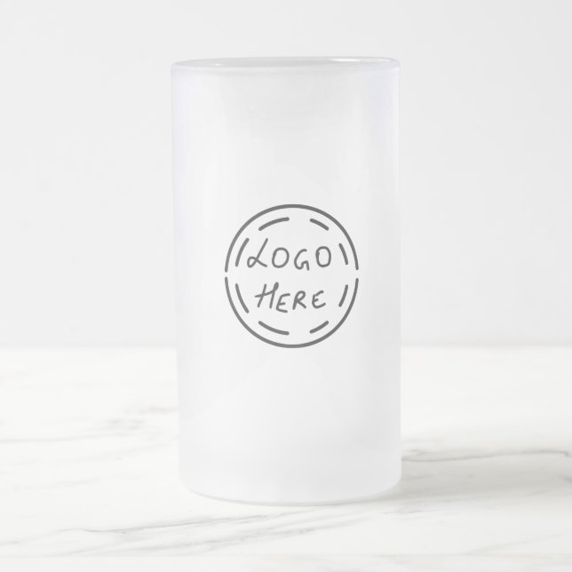 CUTE CARTOON PINK GENOME FROSTED GLASS BEER MUG (Center)