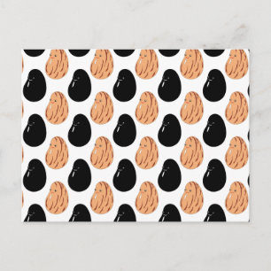 Cute Cartoon Pinto and Black Beans Postcard