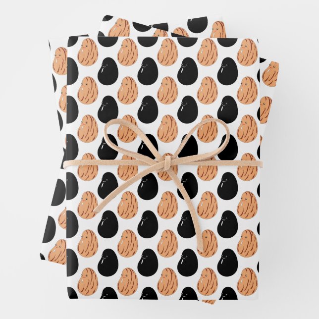Cute Cartoon Pinto and Black Beans  Wrapping Paper Sheets (In situ)