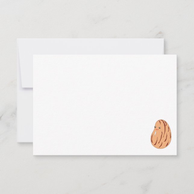 Cute Cartoon Pinto Bean Blank Note Card (Front)