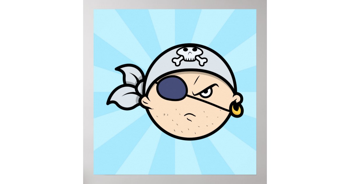 pirate face cartoon