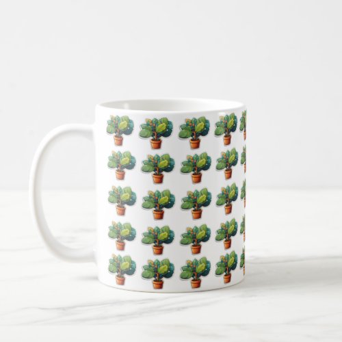 Cute cartoon Plant in pot  Coffee Mug