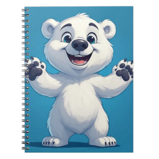 Cute Cartoon Polar Bear Character  Notebook