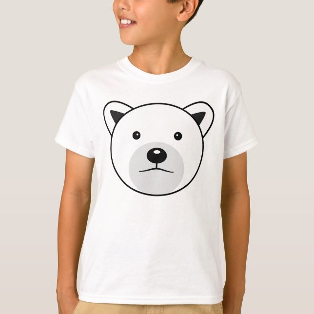 Cute Cartoon Polar Bear T-Shirt (Front)