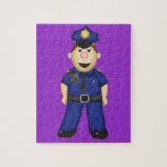 Cute Cartoon Police Officer Jigsaw Puzzle at Zazzle