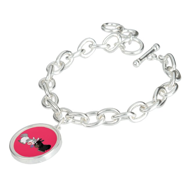 Cute Cartoon Ponies Standoff Charm Bracelet (Side)