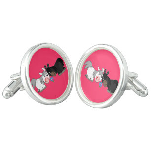 Cute Cartoon Ponies Standoff Cufflinks
