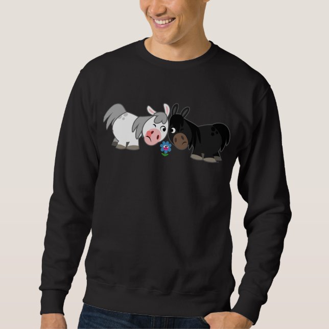 Cute Cartoon Ponies Standoff  Sweatshirt (Front)