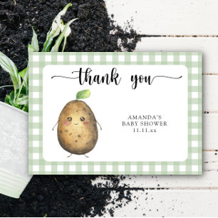 Cute cartoon potato baby shower thank you card