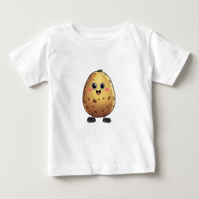 Cute Cartoon Potato Delight Baby T-Shirt (Front)